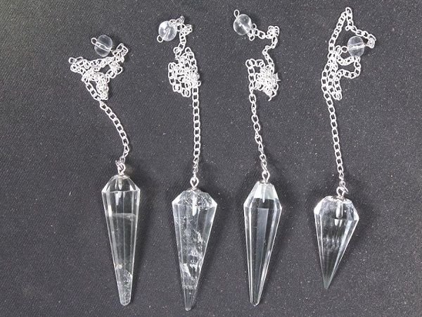 Clear Crystal Quartz Pendulums