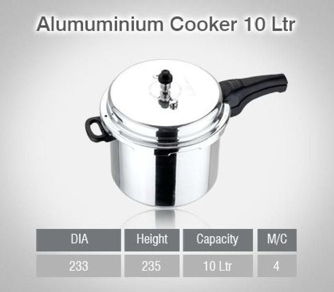 10 Ltr. Aluminium Pressure Cooker