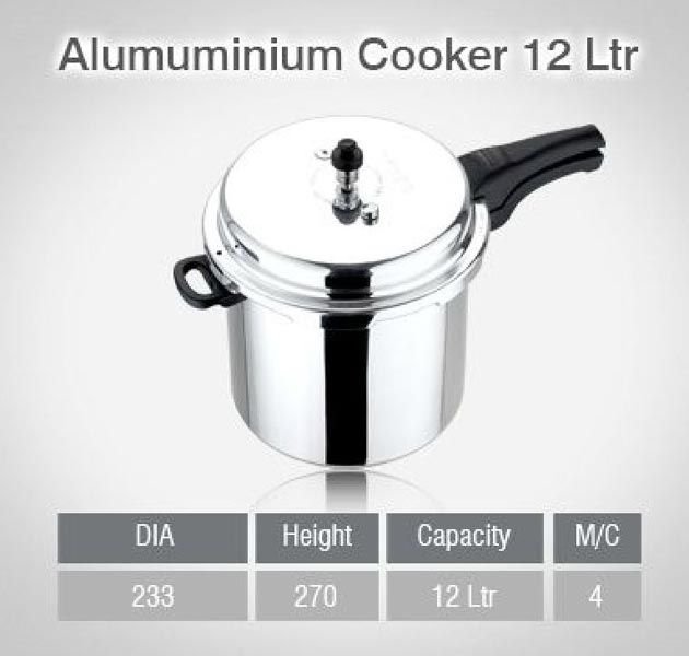 12 Ltr. Aluminium Pressure Cooker