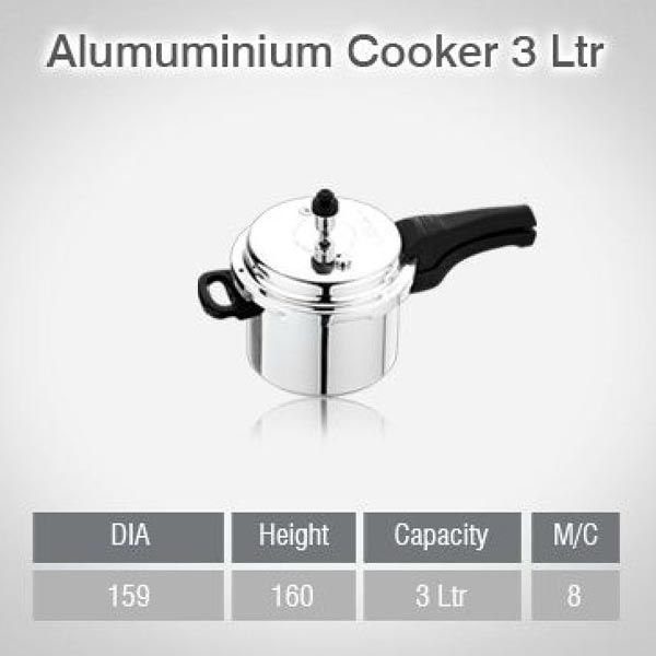 3 Ltr. Aluminium Pressure Cooker