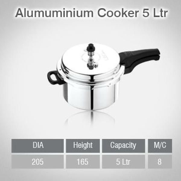 5 Ltr. Aluminium Pressure Cooker
