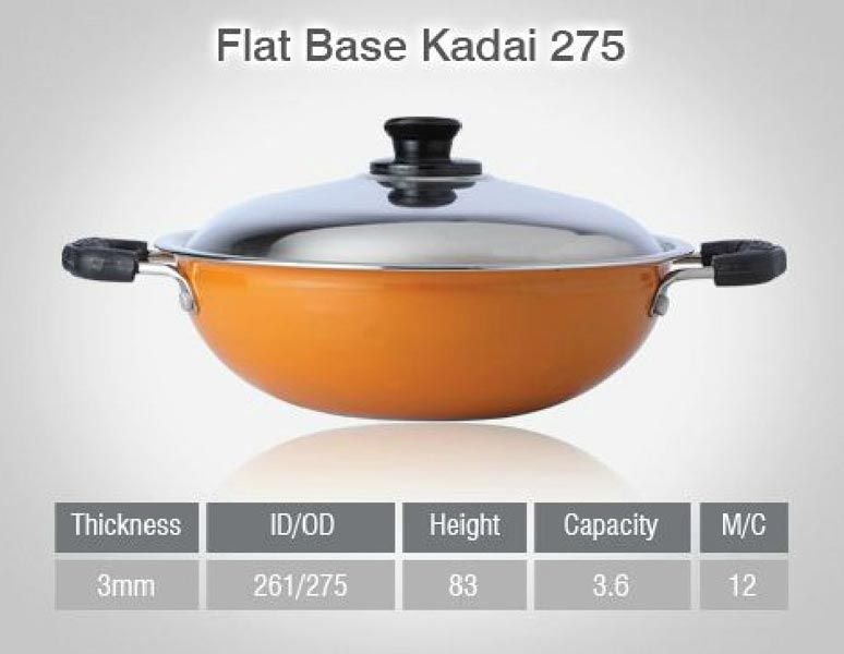 275 - Non Stick Flat Base Kadai