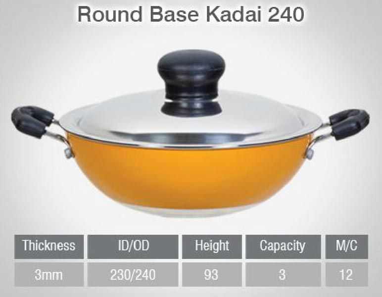 240 - Non Stick Round Base Kadai