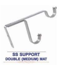 Double Medium Mat Stainless Steel Support Bracket
