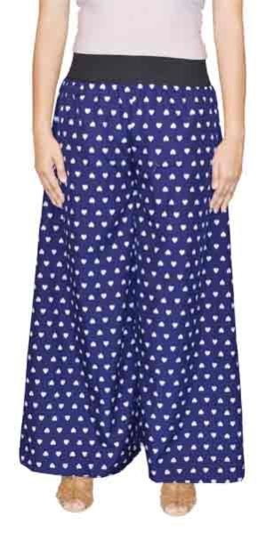Heart Print Palazzo Pants