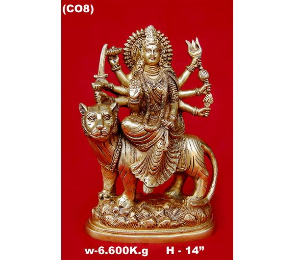 C-08 Brass Durga Statue