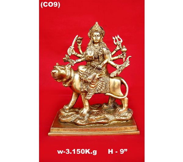 C-09 Brass Durga Statue
