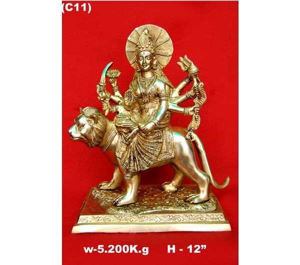 C-11 Brass Durga Statue