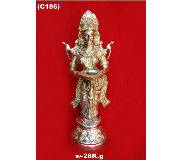 C-186 Brass Lady Statue