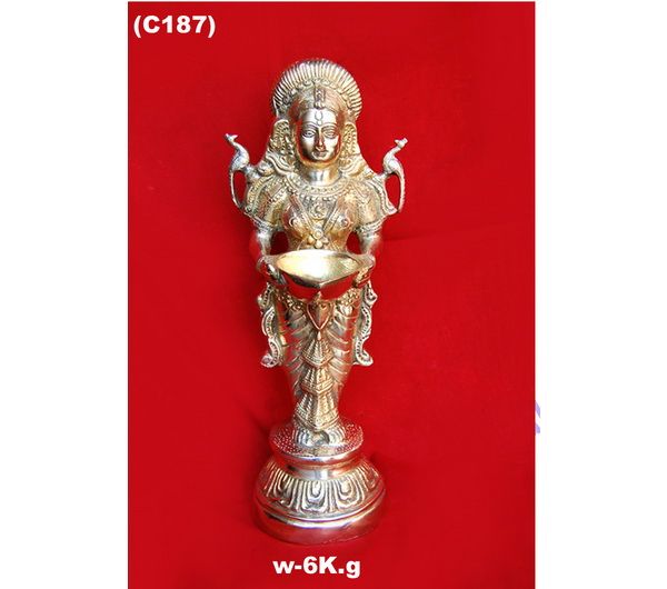 C-187 Brass Lady Statue