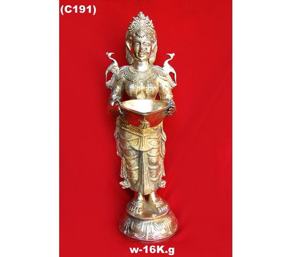 C-191 Brass Lady Statue