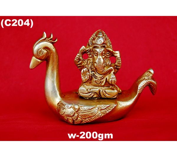 C-204 Brass Ganesha Statue