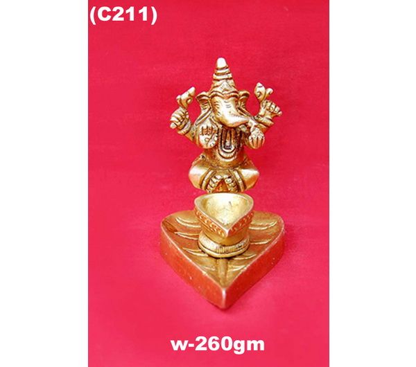 C-211 Brass Ganesha Statue