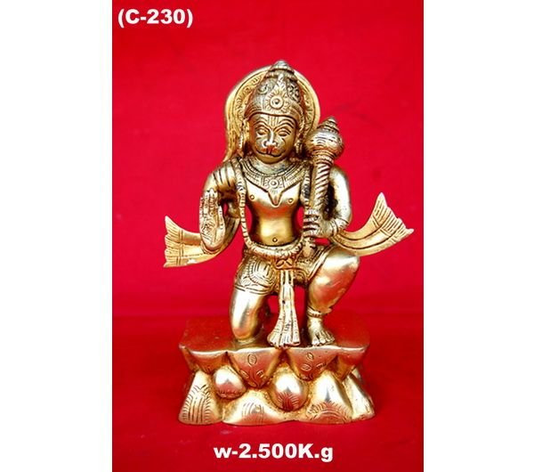 C-230 Brass Hanuman Statue