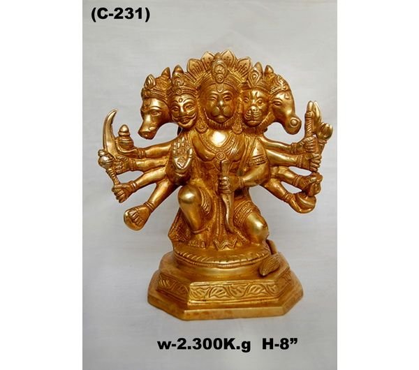 C-231 Brass Hanuman Statue