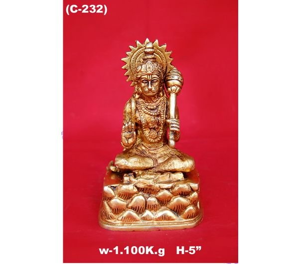 C-232 Brass Hanuman Statue