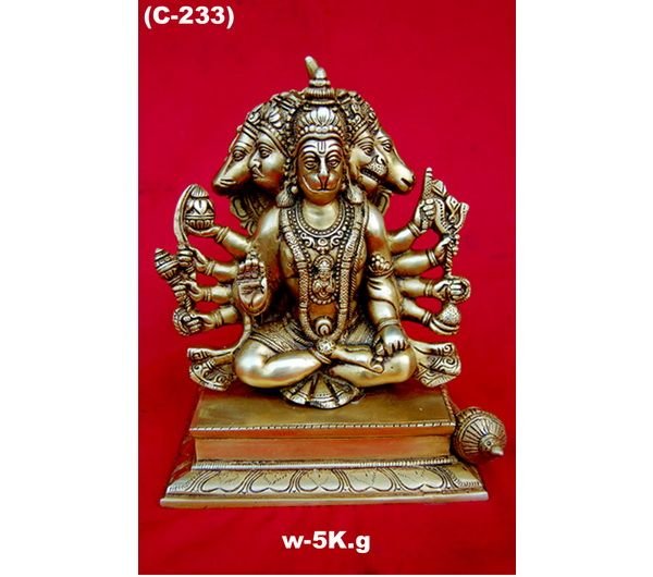 C-233 Brass Hanuman Statue