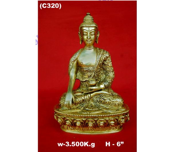 C-320 Brass Buddha Statue