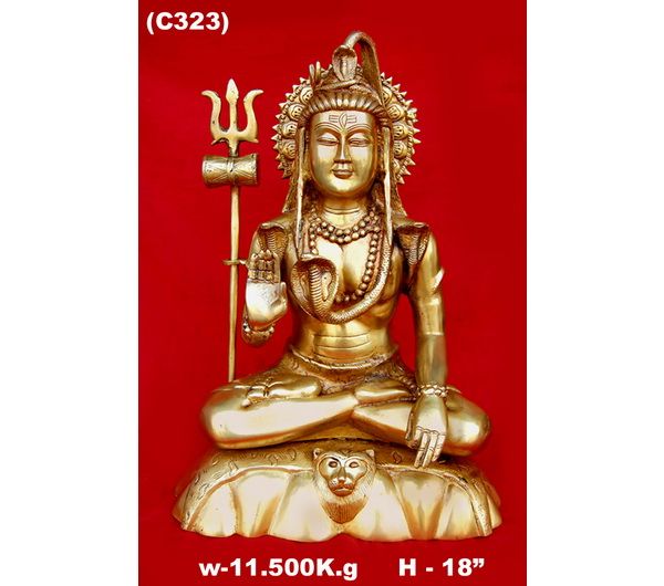 C-323 Brass Shiva Statue