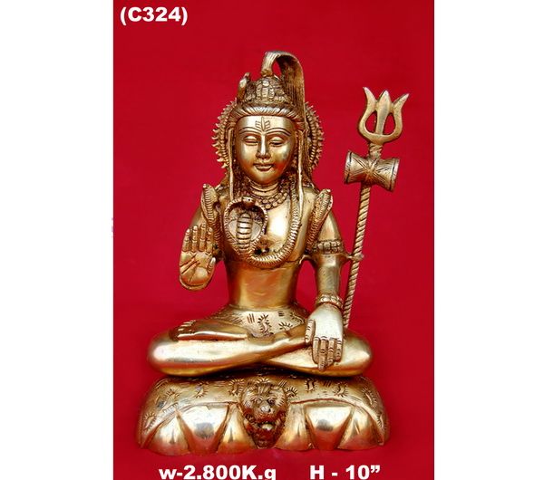 C-324 Brass Shiva Statue