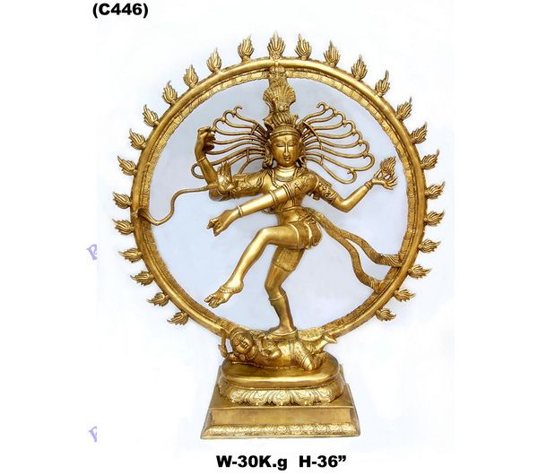 C-446 Brass Nataraja Statue