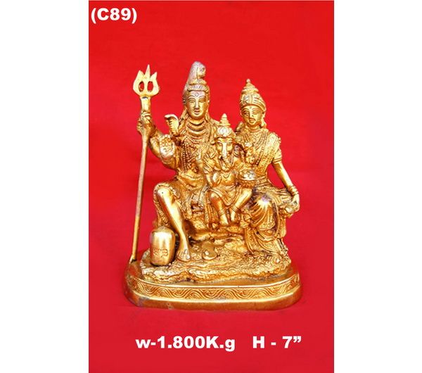 C-89 Brass Shiv Parivar Statue