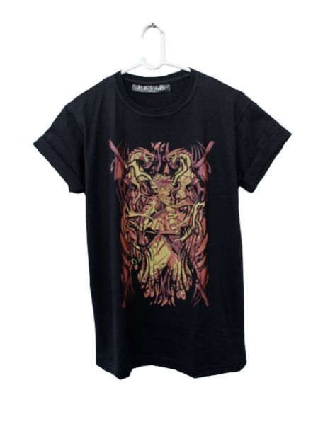 Mens Fire Dragon Graphic Print T-Shirt
