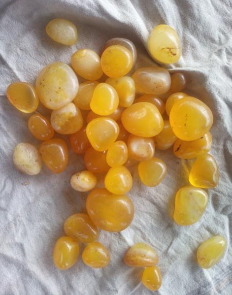 Agate Stone Onyx Yellow Tumbled