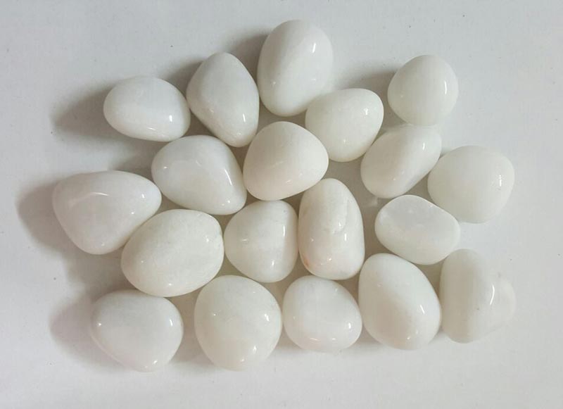 Agate Stone White  Tumbled 02