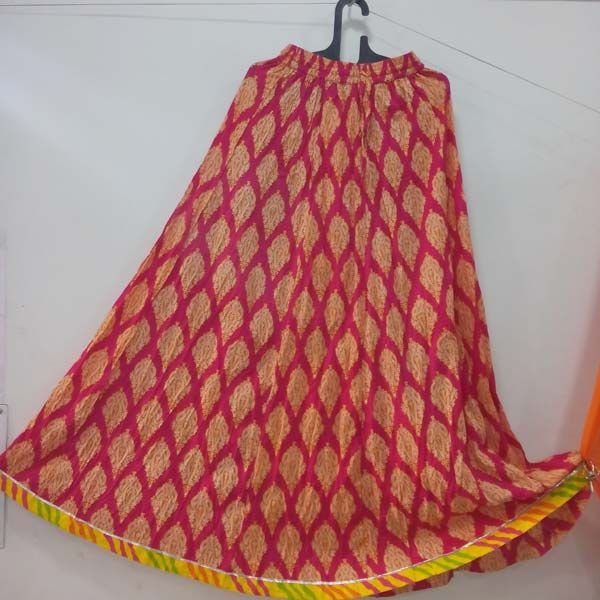 Printed Cotton Long Skirt 03