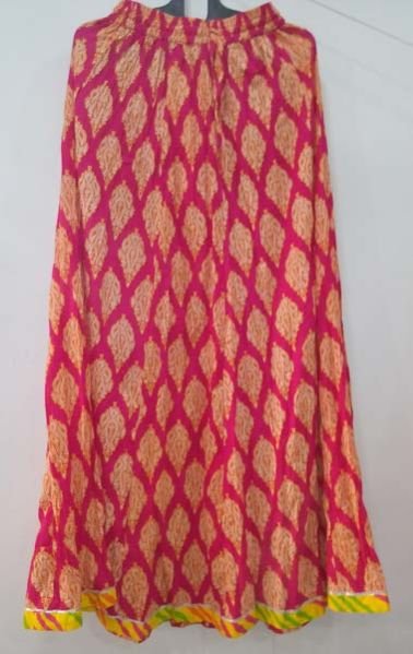 Printed Cotton Long Skirt 04