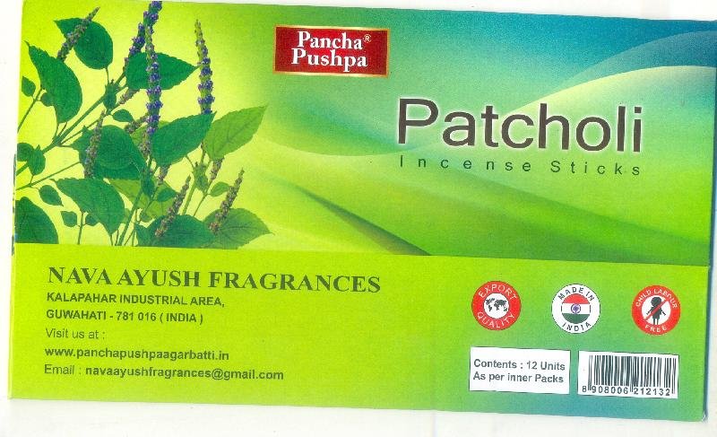 Pancha Pushpa Patchouli Incense Sticks 02