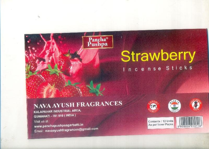 Pancha Pushpa Strawberry Incense Sticks 01