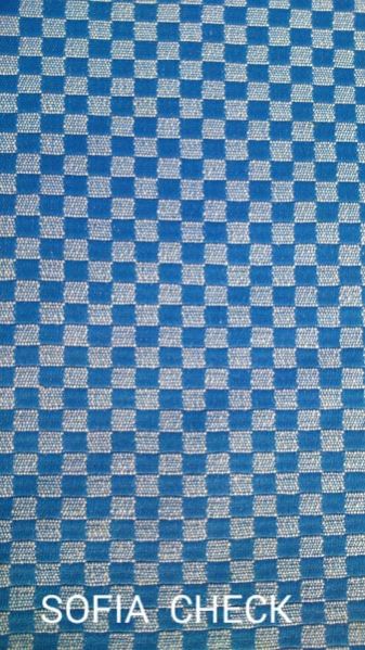 Sofia Check Polyester Cotton Sofa Fabric