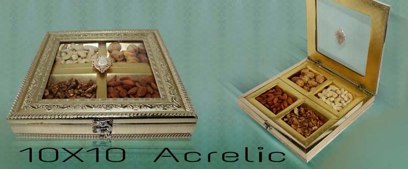 Acrylic Dry Fruit Box (10X10)
