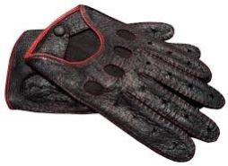 Black Leather Driving Gloves