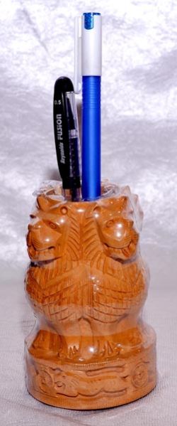 Wooden Ashoka Pen Stand 4'' LHWAPS 4''