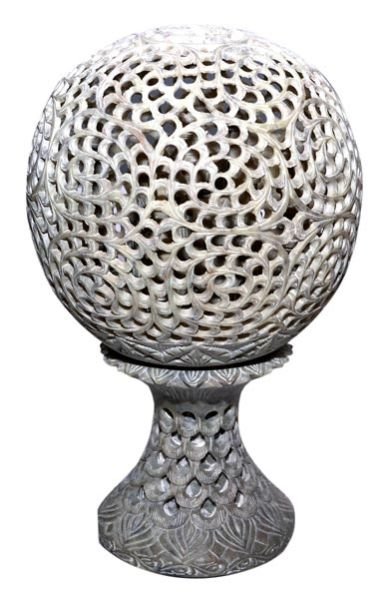 Stone Globe under cut TAJ Mahal 8'' LHSGTJ 8''