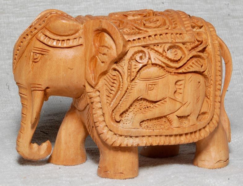 Wooden Royal Elephant 3'' LHWERY 3''