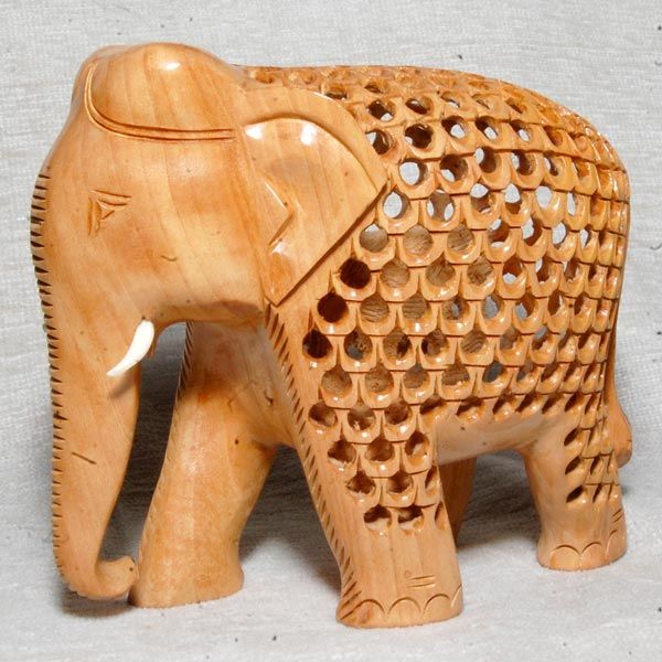 Wooden Simple Elephant under cut Elephant 5'' LHWES 5''