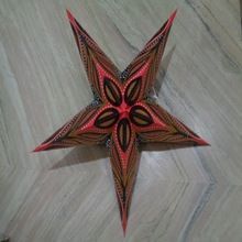 Zari Printed Paper Star Lantern