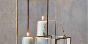Glass and Metal Candle Holder