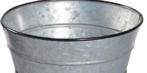 Round Metal Galvanized Party Tub