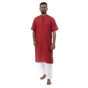 Men Half Sleeves Long Kurta