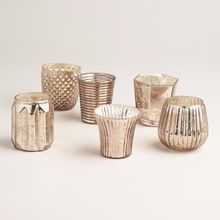 Glass Decorative Votive- Set Of 6