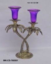 Metal Palm Tree Candle Holder