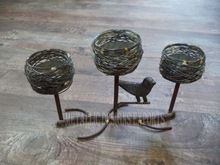 Metal Bird Nests Candle Light Holder
