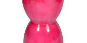 Pink Aluminum Side Stool Chair