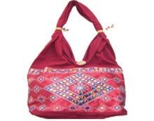 SILK PATCHES MIRROR WORK HANDBAG