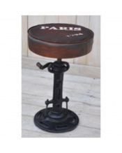 VINTAGE INDUSTRIAL CAST IRON BAR STOOL